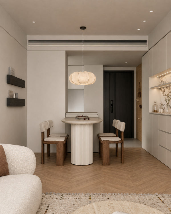 Yū Tokyo Lotus Cloud Wabi-Sabi Silk Paper Pendant Light