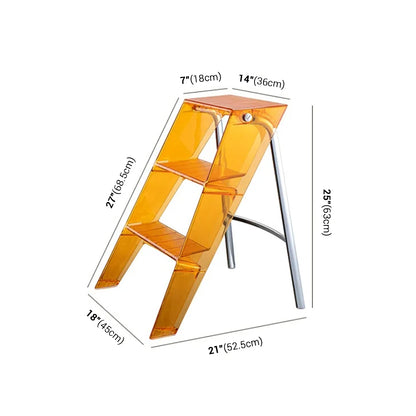 Acrylic Transparent Foldable 3 Step ladder