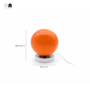Retro Glass Ball Chrome Table Lamp