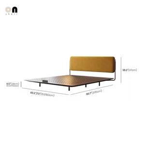 Studio Lima French Orange Headboard Stainless Steel Bed Frame
