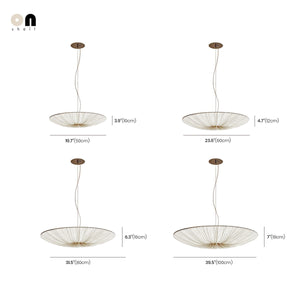 Yū Tokyo Japanese Wabi-Sabi Fabric Pendant Chandelier