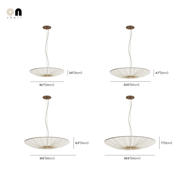 Yū Tokyo Japanese Wabi-Sabi Fabric Pendant Chandelier