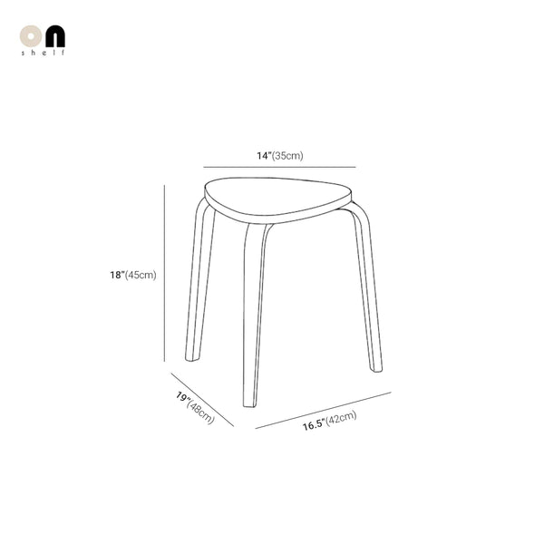 Epeius Home Wooden Triangle Stool
