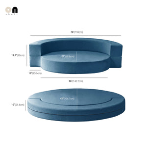 Melloa Linen Oval Foldable Lounge Sofa