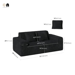 Melloa Cloud Foam Loveseat Sofa