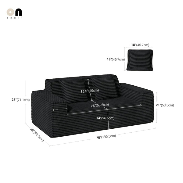 Melloa Cloud Foam Loveseat Sofa