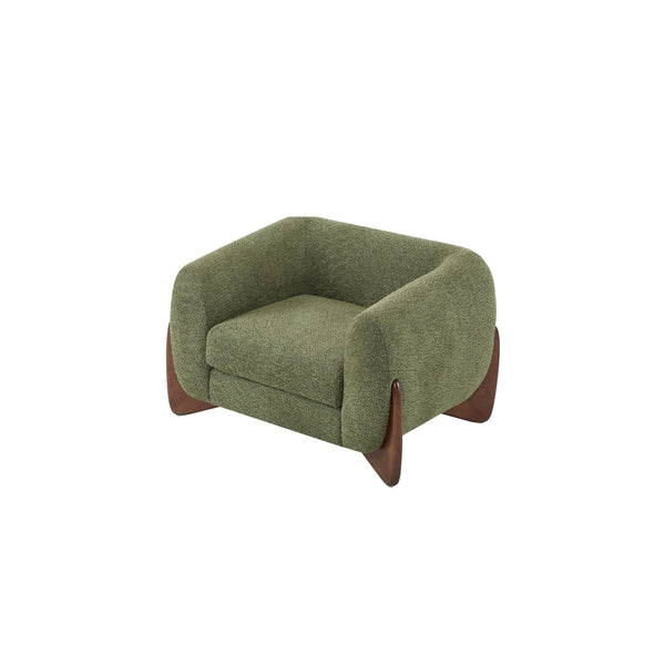 Modern Boucle Fabric Upholstered Lounge Chair Sofa