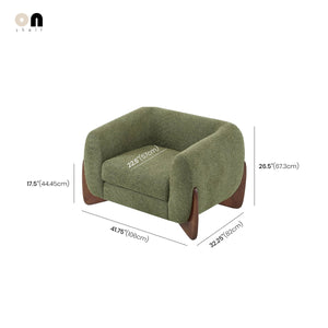 Modern Boucle Fabric Upholstered Lounge Chair Sofa