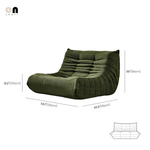 Teddy Velvet Foam Two-Seater Sofa