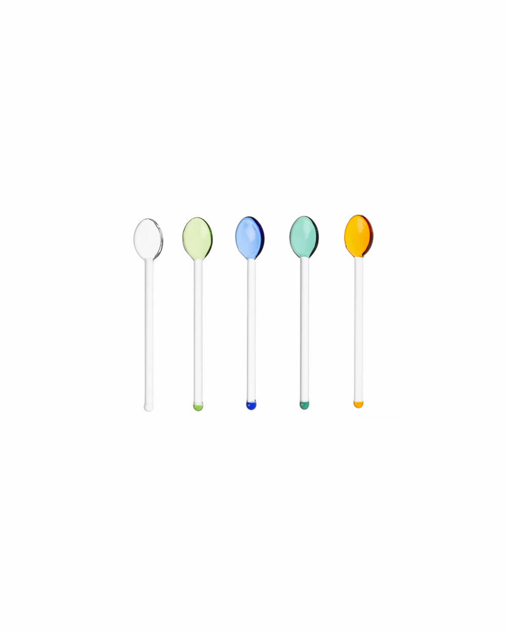 Colored Glass Cocktail Spoon