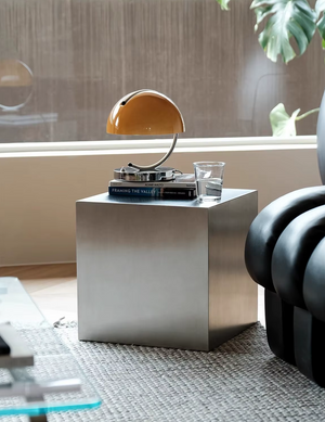 Studio Lima Stainless Steel Cube Side Table