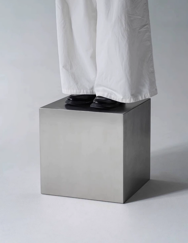 Studio Lima Stainless Steel Cube Side Table