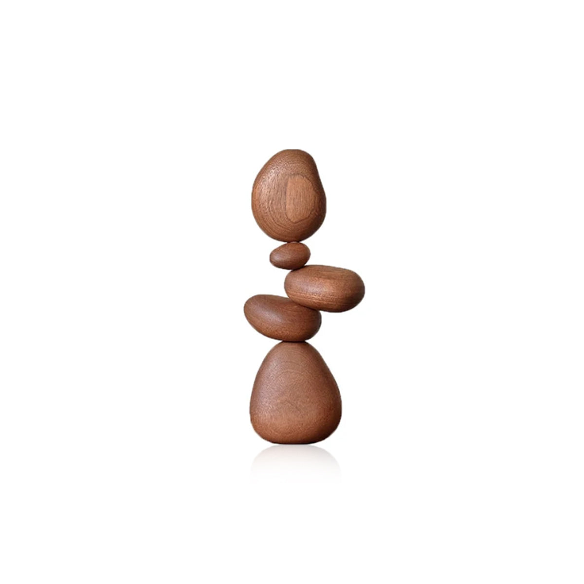 Solid Wood Magnetic Balance Stone Home Decor Sculpture