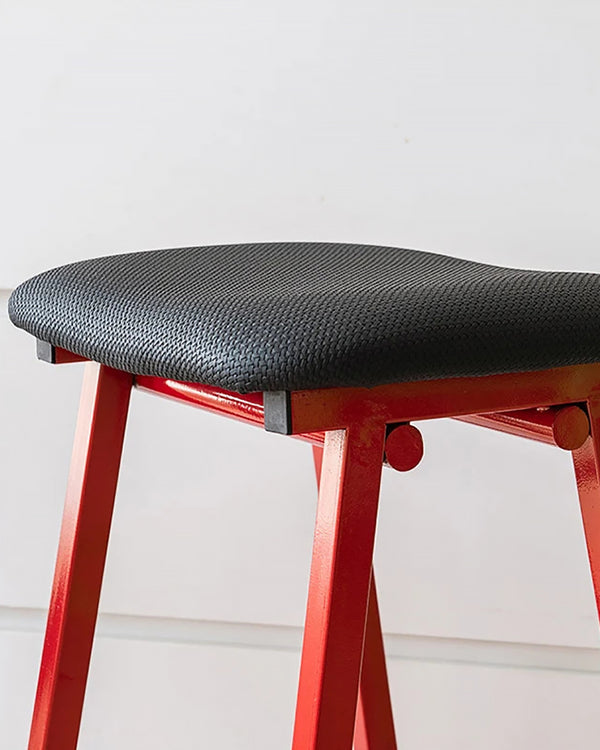 Saddle Seat Colored Metal Bar Stool