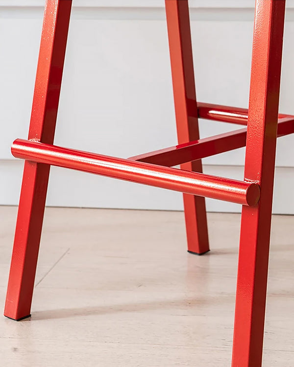 Saddle Seat Colored Metal Bar Stool