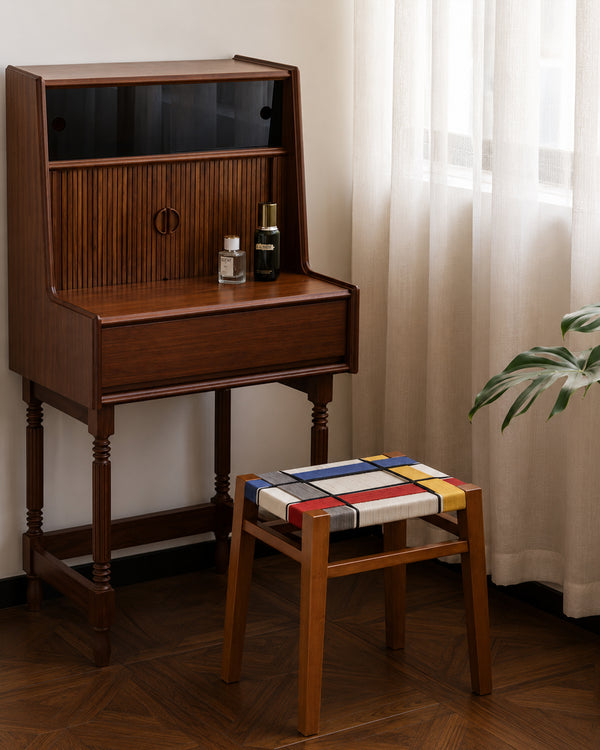 UOSU Woven Cord Square Stool