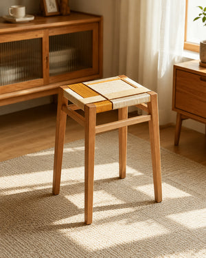 UOSU Woven Cord Square Stool
