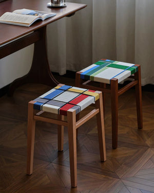 UOSU Woven Cord Square Stool