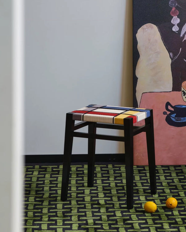 UOSU Woven Cord Square Stool
