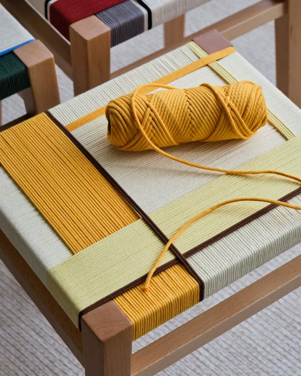 UOSU Woven Cord Square Stool