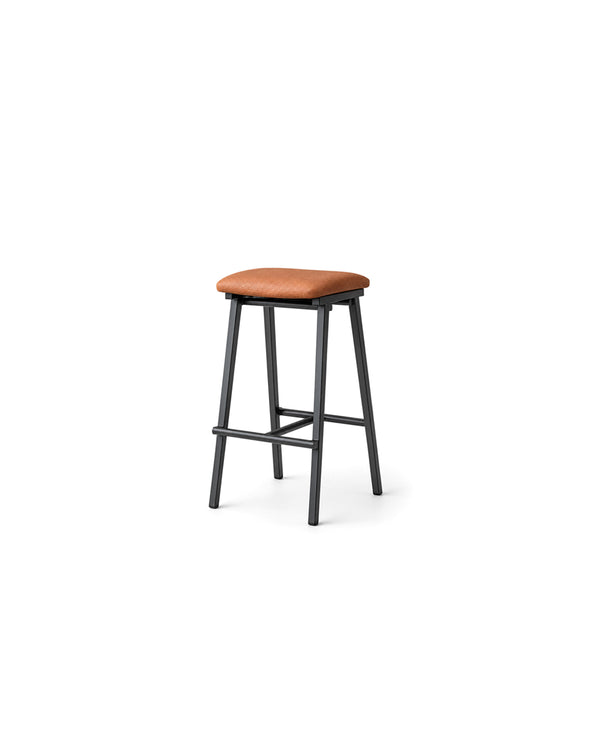 Saddle Seat Colored Metal Bar Stool
