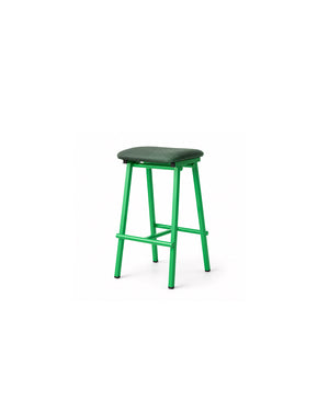 Saddle Seat Colored Metal Bar Stool