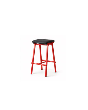 Saddle Seat Colored Metal Bar Stool