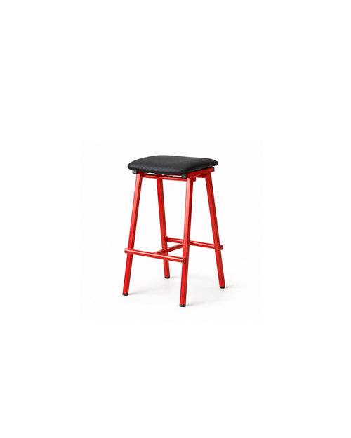 Saddle Seat Colored Metal Bar Stool