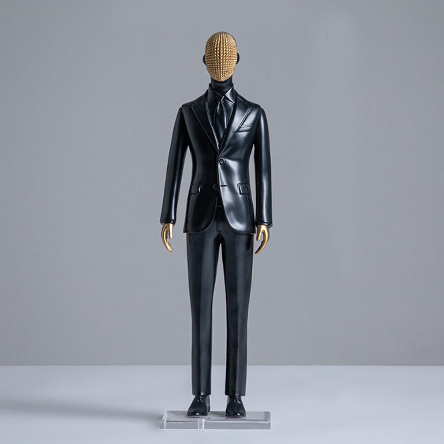 Male Model In Suit Hand-Carfted Statue