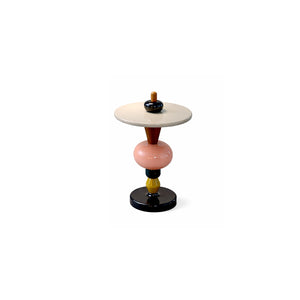 Modular Color-Stack Pedestal Side Table