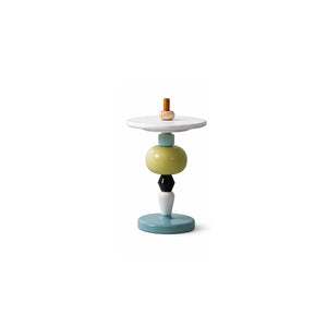 Modular Color-Stack Pedestal Side Table