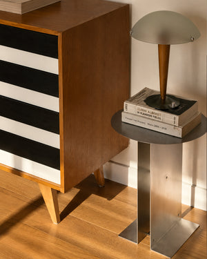 Studio Lima Hand-Polished Stainless Steel Accent Table
