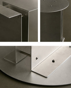 Studio Lima Hand-Polished Stainless Steel Accent Table