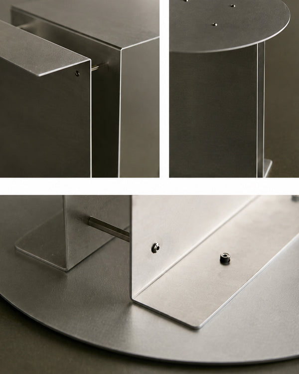 Studio Lima Hand-Polished Stainless Steel Accent Table