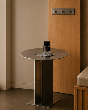 Studio Lima Hand-Polished Stainless Steel Accent Table