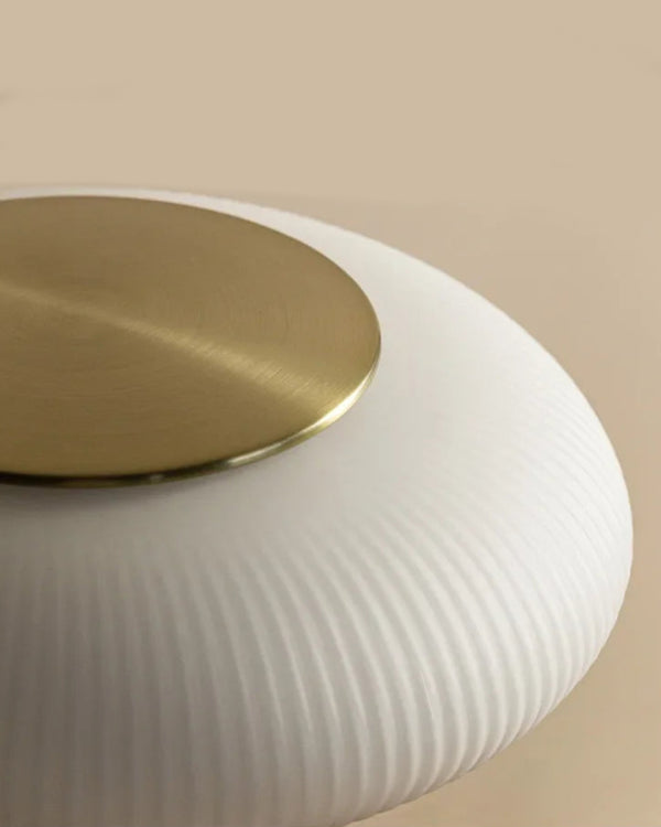 Nordic Vintage Table Lamp White Glass Desk Light for Bedroom