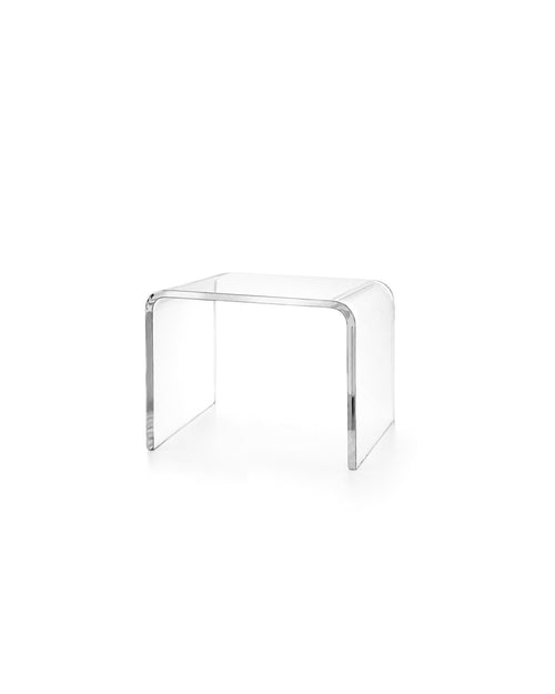 de homê Acrylic Transparent Glass Multi-Purpose Side Table