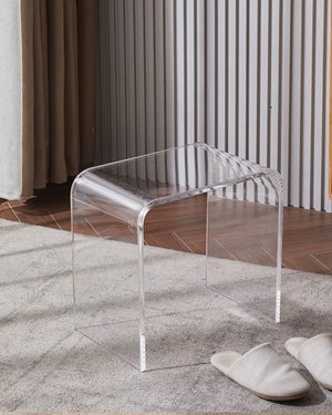 de homê Acrylic Transparent Glass Multi-Purpose Side Table