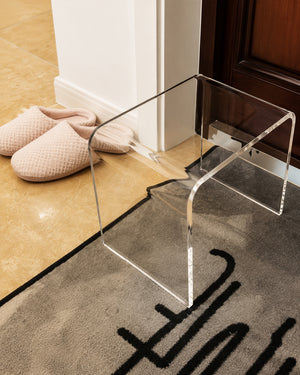 de homê Acrylic Transparent Glass Multi-Purpose Side Table