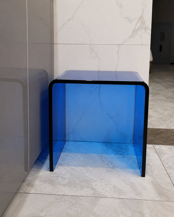 de homê Acrylic Transparent Glass Multi-Purpose Side Table