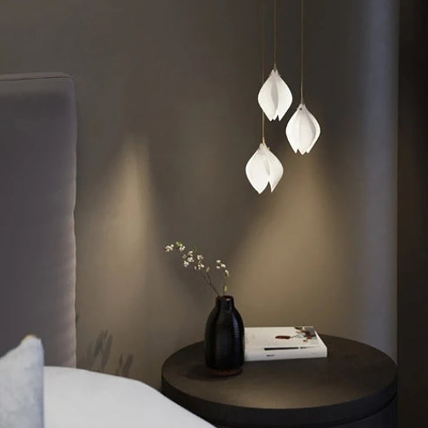 Carl Lighting Ceramic White Magnolia Jade Chandelier