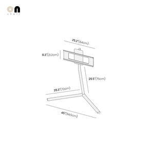 Studio Lima Stainless Steel V-Stand TV Holder