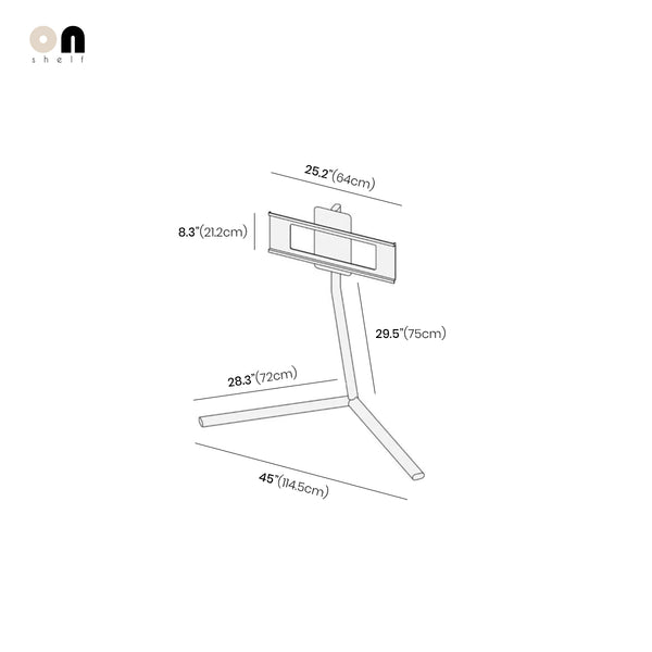 Studio Lima Stainless Steel V-Stand TV Holder