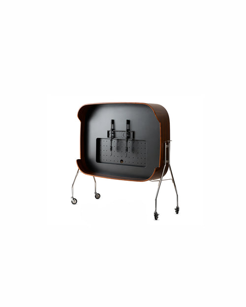 do-ma MCM Stainless Solid Wood  Steel Media Console TV Stand