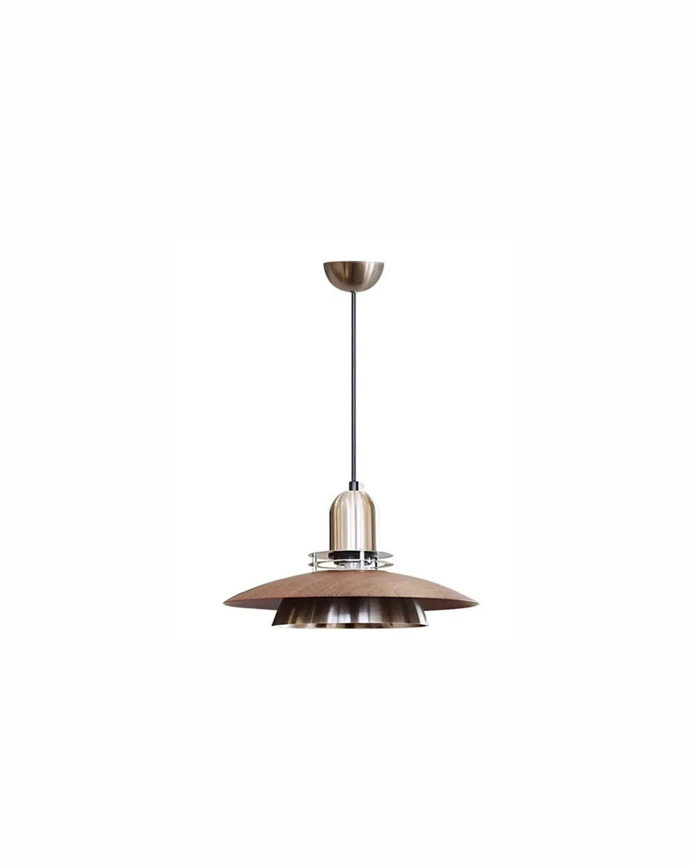 Carl Lighting UFO Walnut Layered Pendant Ceiling Light