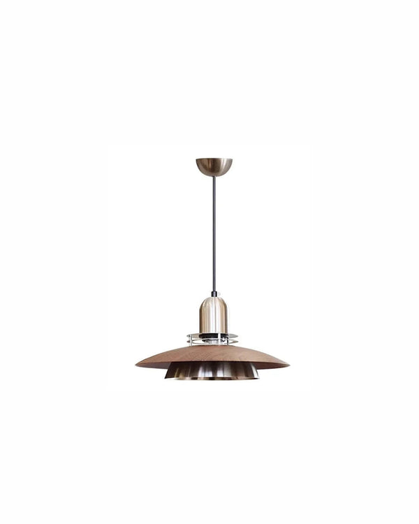 Carl Lighting UFO Walnut Layered Pendant Ceiling Light