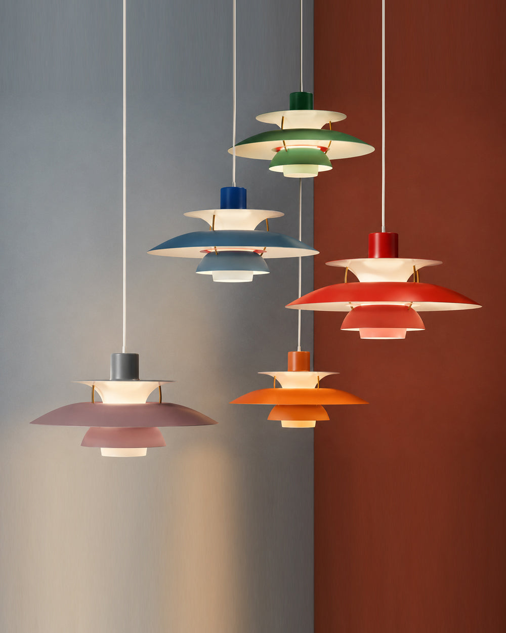 Danish Design Color Umbrella Ceiling Fixture