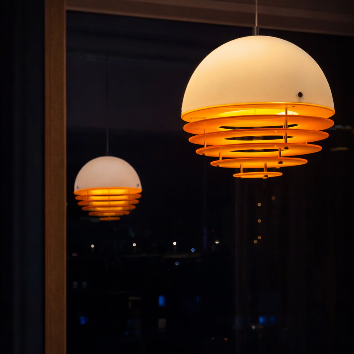 Orbix Bauhaus Layered Globe Sunset Chandelier