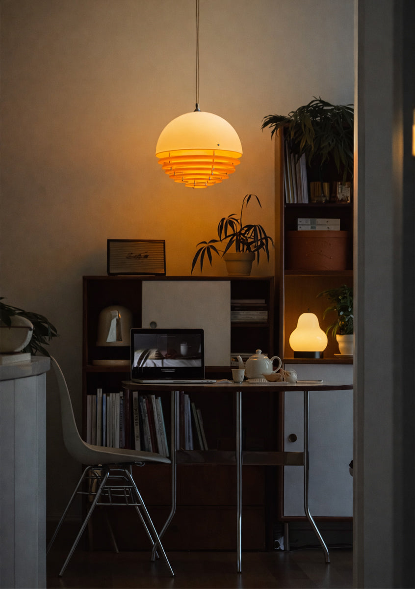 Orbix Bauhaus Layered Globe Sunset Chandelier