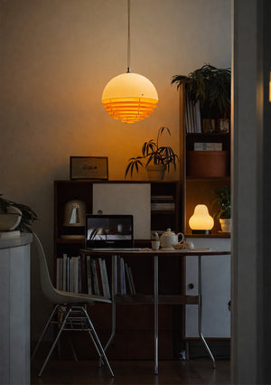 Orbix Bauhaus Layered Globe Sunset Chandelier
